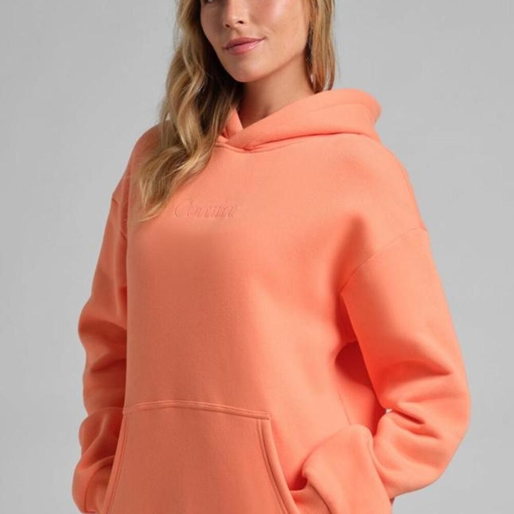 Unbranded Women's Pink and Orange Hoodie